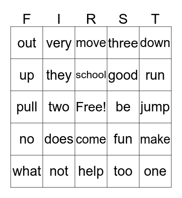 Wonders Unit 1 Bingo Card