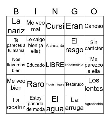 Etapa 1 Loteria Bingo Card