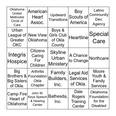 UNITED WAY BINGO - ROUND 3 Bingo Card