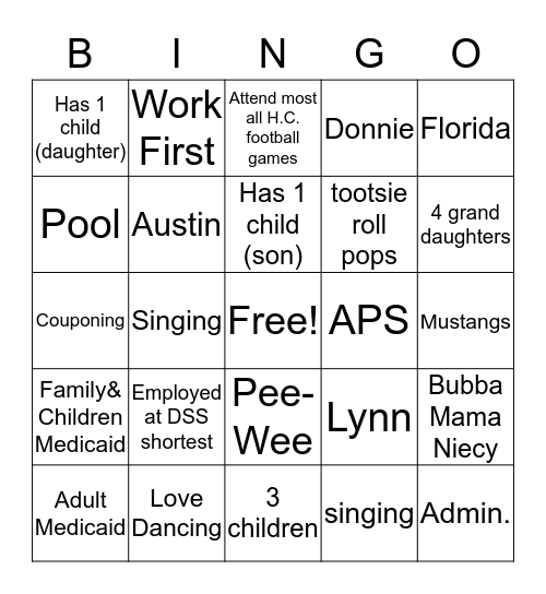 Which Leader Bingo Card