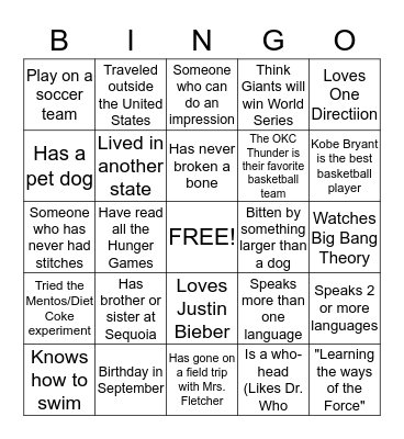 Stem Shuffle Bingo Card
