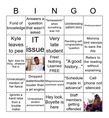 Big money- sorta Bingo Card