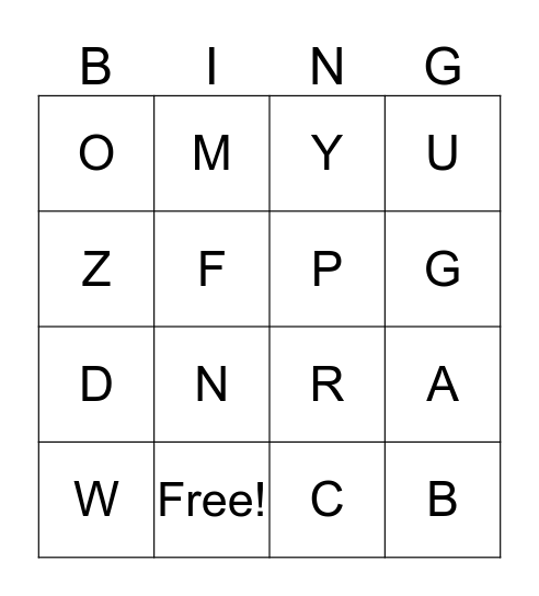 Bingo Time! Bingo Card