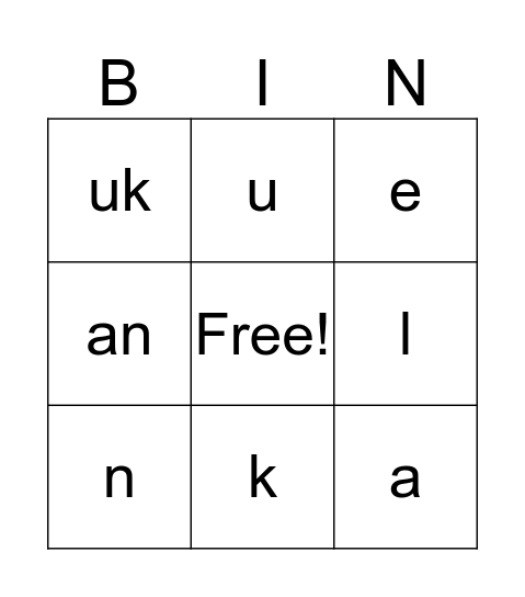 Letterbingo Card