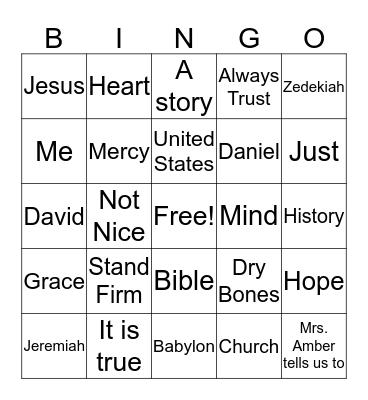 The Greenhouse Bingo Card