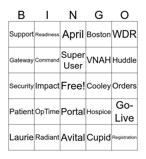 30 Day Org Readiness BINGO!  Bingo Card
