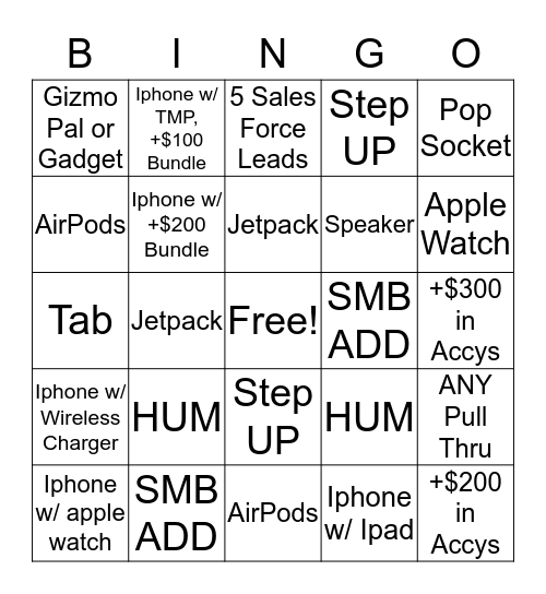 Apple Launch BINGO! - $50 RY Bingo Card