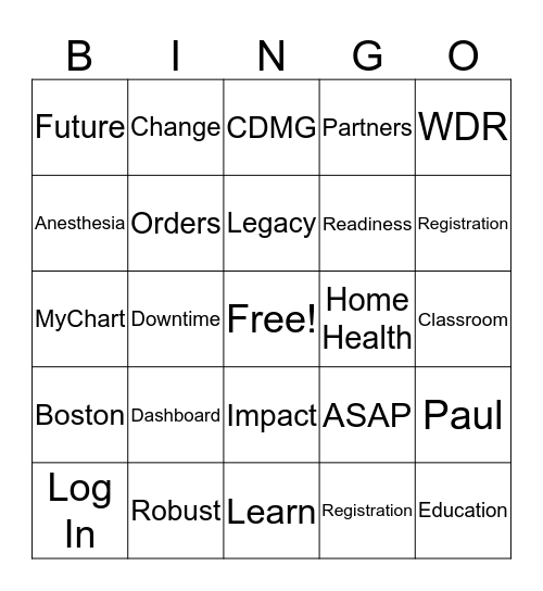 30 Day Org Readiness Bingo Card