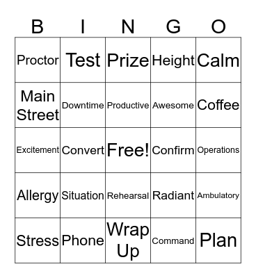 30 Day Org Readiness Bingo Card