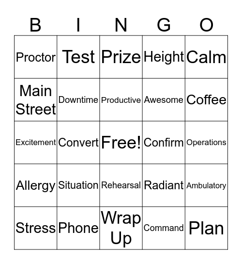 30 Day Org Readiness Bingo Card
