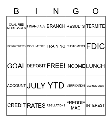 EQUITABLE SAVINGS AND LOAN BINGO Card