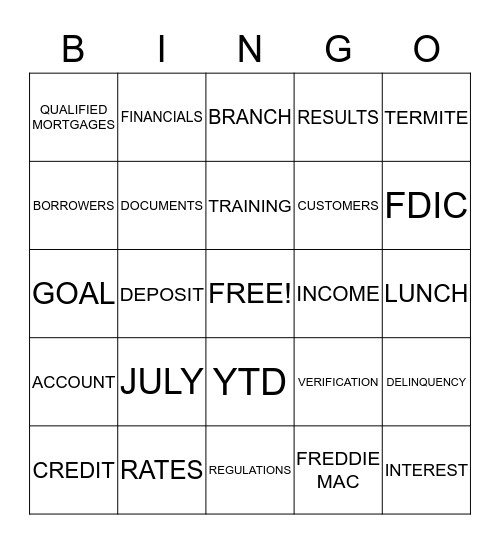 EQUITABLE SAVINGS AND LOAN BINGO Card