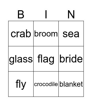 Seed Bingo Card