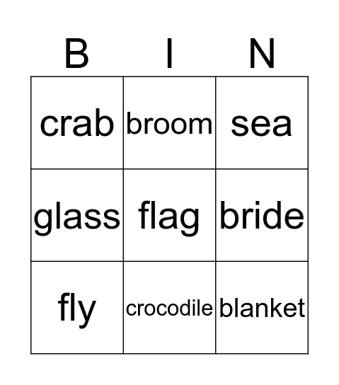 Seed Bingo Card