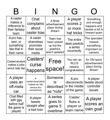 a work in progress Bingo Card