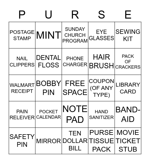 What's in Your Bingo Card