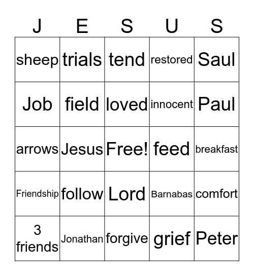 FRIENDSHIP Bingo Card