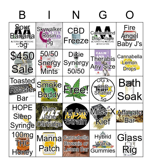 Budtender Bingo 9.25 - 10.1 Bingo Card
