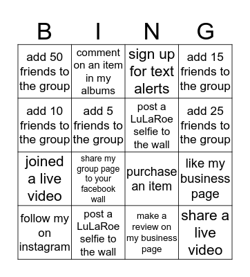 Connect Four Bingo Card