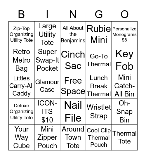 ~ Thirty-One Bingo ~ Bingo Card