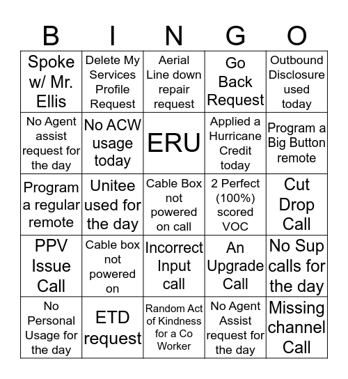 Maitland Bingo Madness Bingo Card