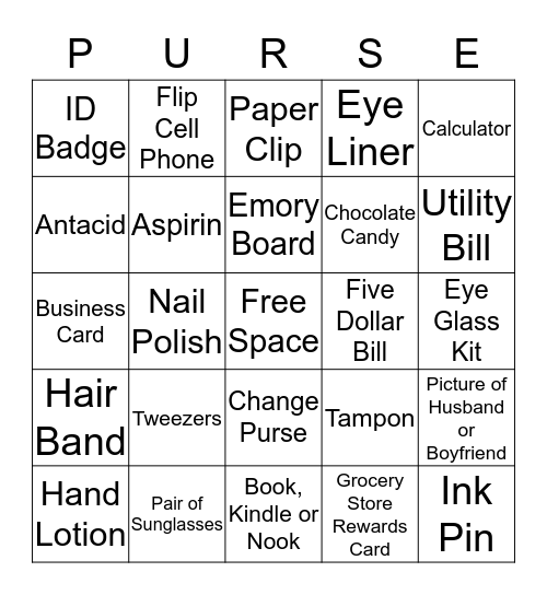 What's In Your Bingo Card