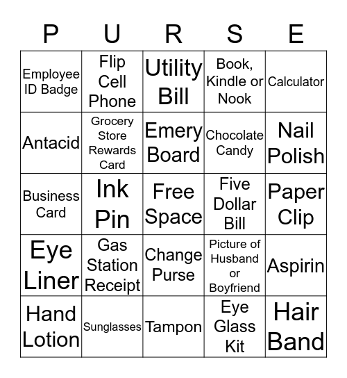 What's In Your Bingo Card