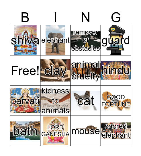LORD GANESHA Bingo Card