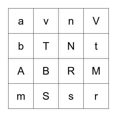 SMRTBVNA Bingo Card