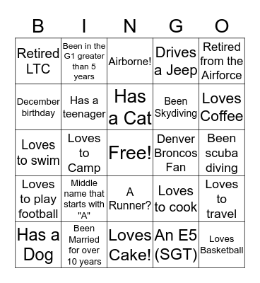 HAIL AND FAREWELL  Bingo Card