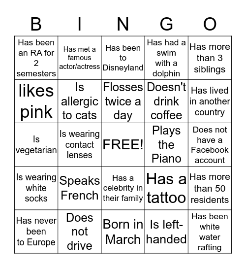 WWN Bingo Card