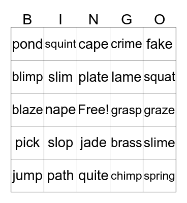 BINGO Card
