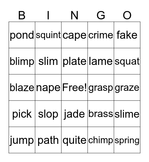 BINGO Card