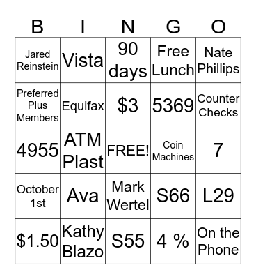 SEFCU BINGO Card
