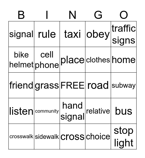 Getting Around your Community Bingo Card