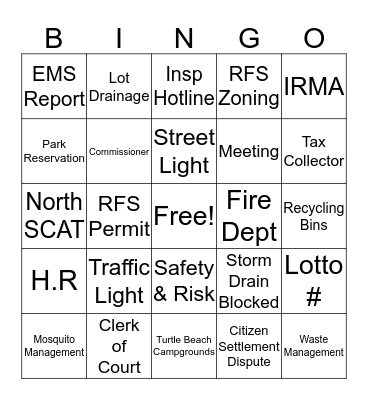 15000 Bingo Card