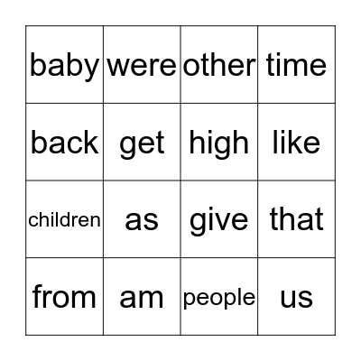 Bingo Card
