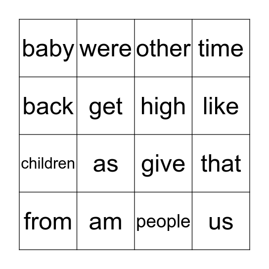 Bingo Card