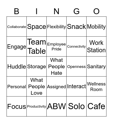 LINGO  Bingo Card