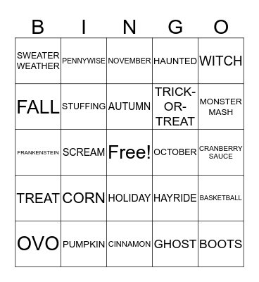 CDM FALL BINGO Card