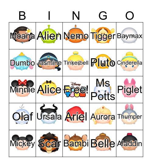 TSUM TSUM Bingo Card