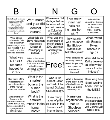 Clinical Platform Workshop BINGO Card