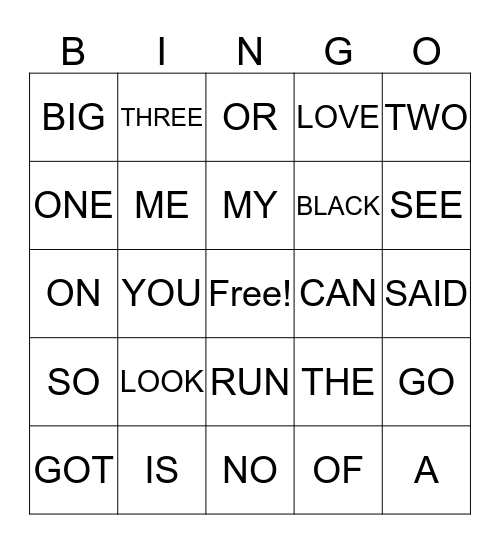DOODLE BUGS BINGO Card
