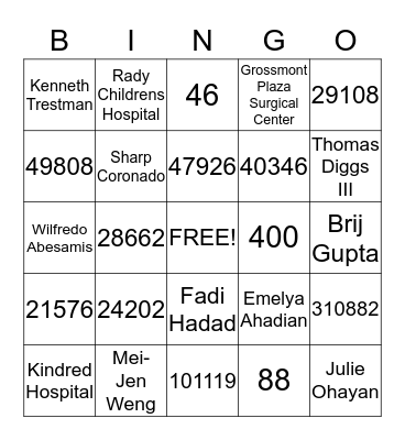 Dictionary 471 Bingo Card