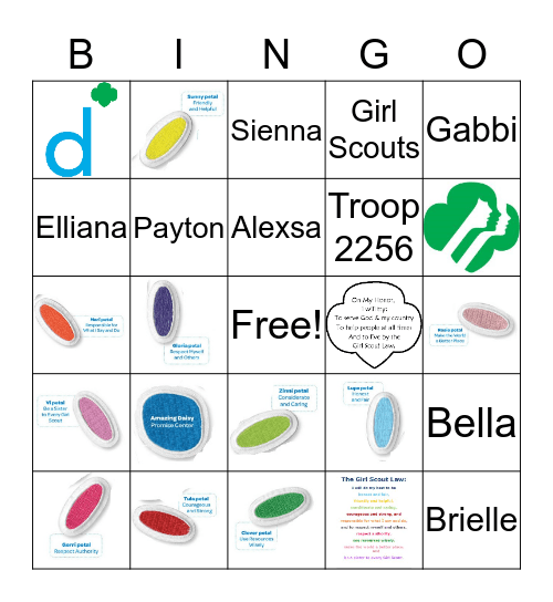 Daisy Bingo Card