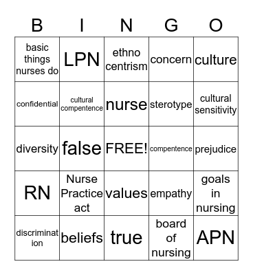 Bingo Card