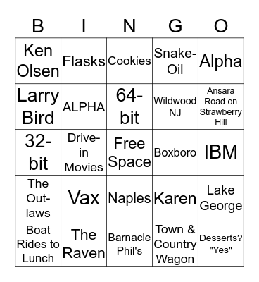 Bill Bingo Card