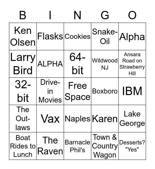 Bill Bingo Card