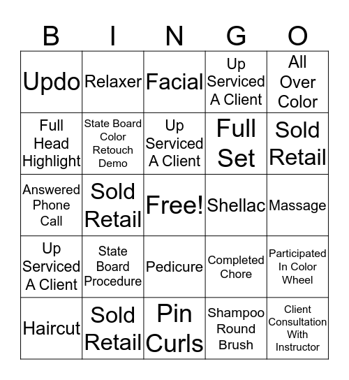 Clinic Floor Bingo 9/27 Bingo Card