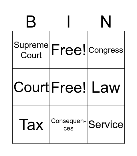 Social Studies Bingo Card